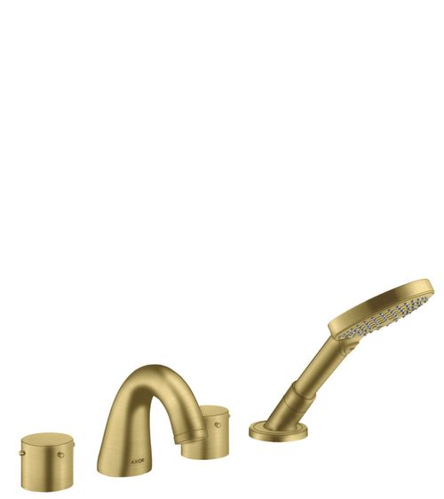 AXOR-HG-AXOR-Starck-4-Loch-Wannenrandarmatur-mit-Zerogriffen-Brushed-Brass-10444950 gallery number 1